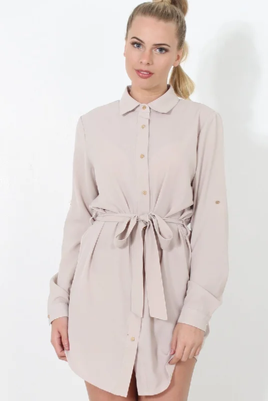 Long Sleeve Boho Shirt Dress-Bethan Stone Shirt Dress