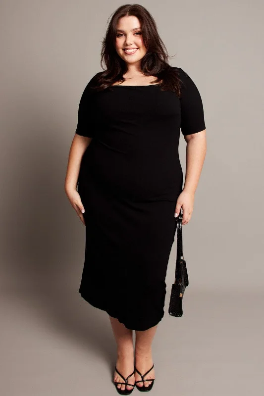 Women's White Off-shoulder Bodycon Dress -Black Shaper Dress Short Sleeve Bodycon