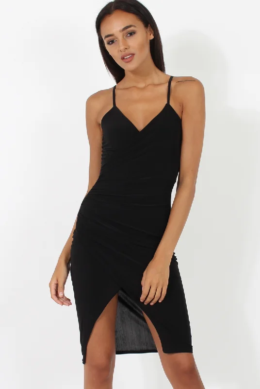Wrap Dress for Afterparty Look -Green Wrap Dress -Black Wrap Around Dress - Kesha