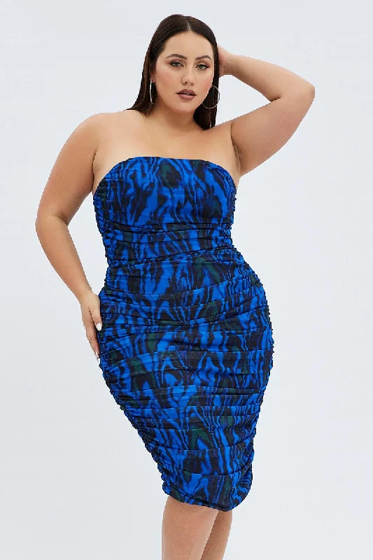 Women's Black Backless Bodycon Dress -Blue Abstract Bodycon Dress Mesh Swirl Detachable Straps Women's Black Backless Bodycon Dress -Blue Abstract Bodycon Dress Mesh Swirl Detachable Straps