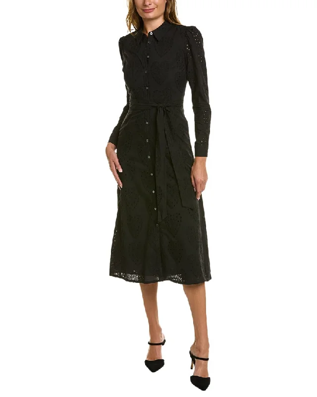 Plaid Shirt Dress for Autumn-Boden Broderie Midi Shirtdress