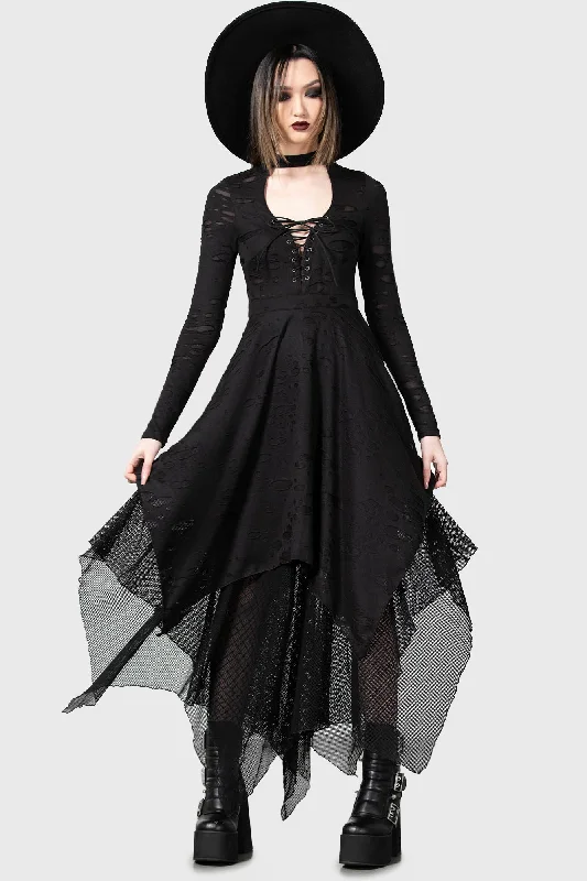 Women's Fit-and-flare Maxi Dress-Boneland Arrow Maxi Dress