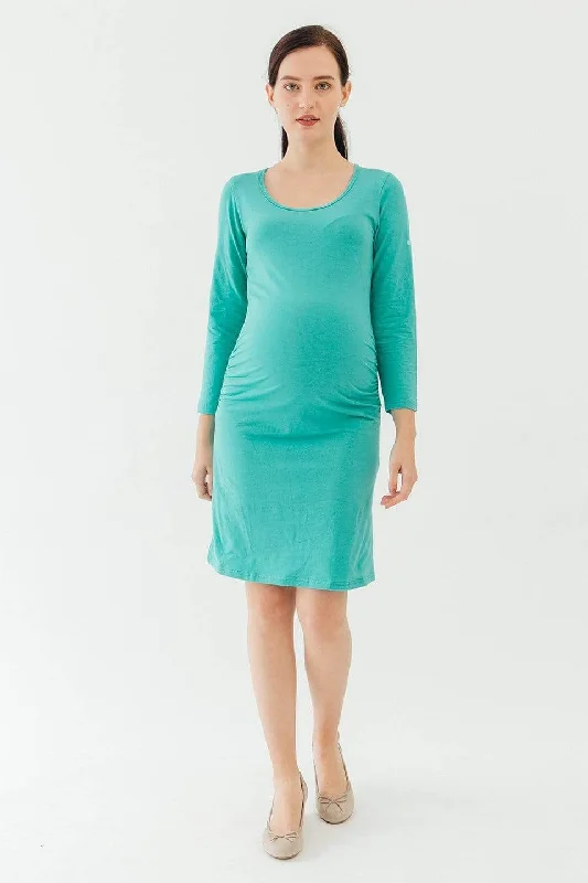 Maternity Dresses for Resort Wear -Long Sleeved Charmaine Round Neck Mozzie Maternity Clothes Ceramic Maternity Dresses for Resort Wear -Long Sleeved Charmaine Round Neck Mozzie Maternity Clothes Ceramic