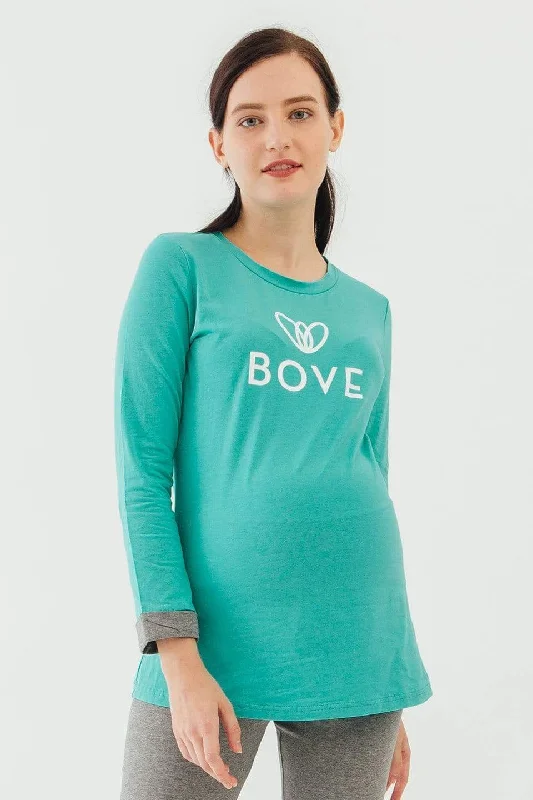 Maternity Dresses for Formal Celebrations -Long Sleeve Chiara Round Neck Mozzie Maternity Top Ceramic Maternity Dresses for Formal Celebrations -Long Sleeve Chiara Round Neck Mozzie Maternity Top Ceramic