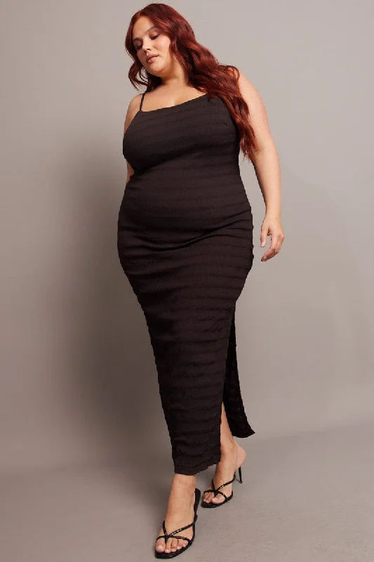 Women's Sequined Maxi Dress-Brown Textured Maxi Dress