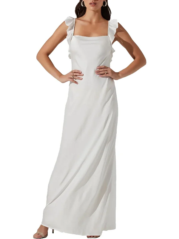 Slip Dress for Night Party -Women's Satin Slip Dress for Bridal Shower -Bryna Womens Satin Long Slip Dress