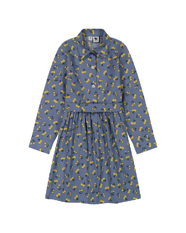 Blue Denim Shirt Dress-Busy Bees Sloane Camp Shirtdress