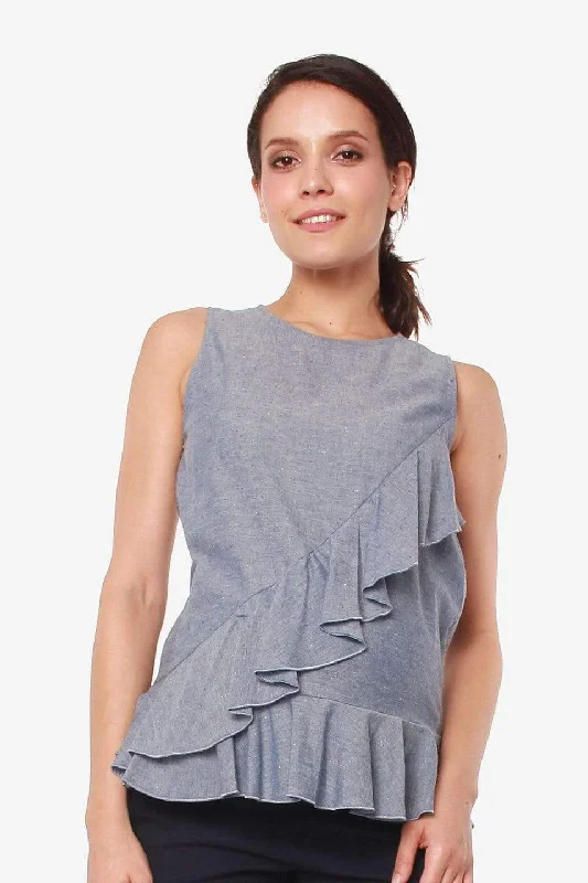 Women's T-shirt Top -Carmeline Nursing Top Denim