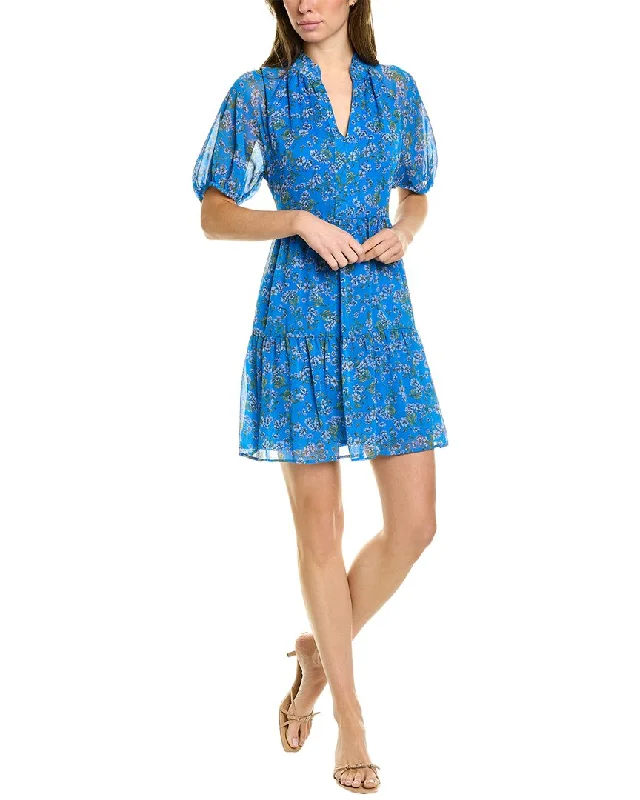 Doll Dress with Chiffon Detail -CeCe by Cynthia Steffe Floral Babydoll Dress