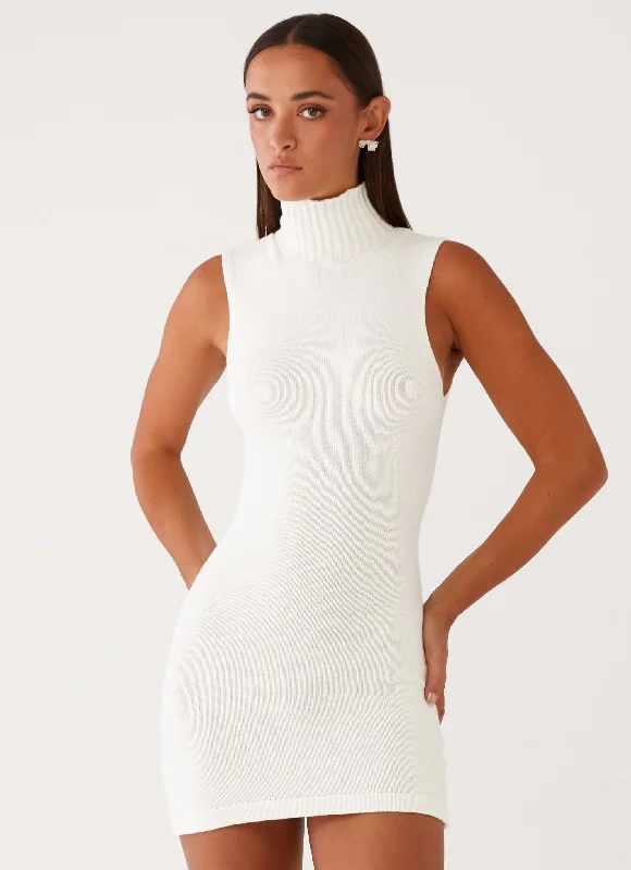 Women's Wrap Style Mini Dress-Cece Mini Dress - Ivory