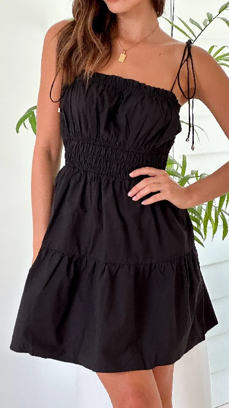 Women's Wraparound Bodycon Mini Dress-Cely Mini Dress - Black