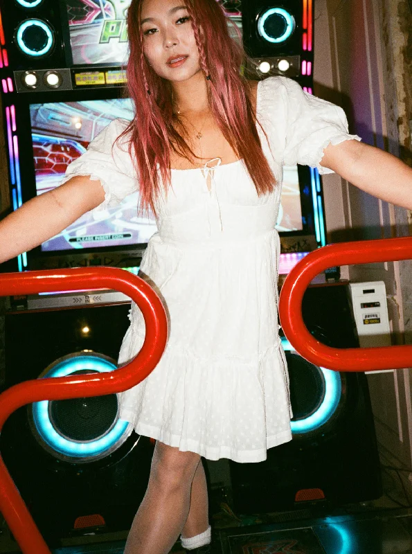 Women's Classic T-shirt Mini Dress-Chloe Kim Venice Daydream Mini Dress - Snow White Women's Classic T-shirt Mini Dress-Chloe Kim Venice Daydream Mini Dress - Snow White