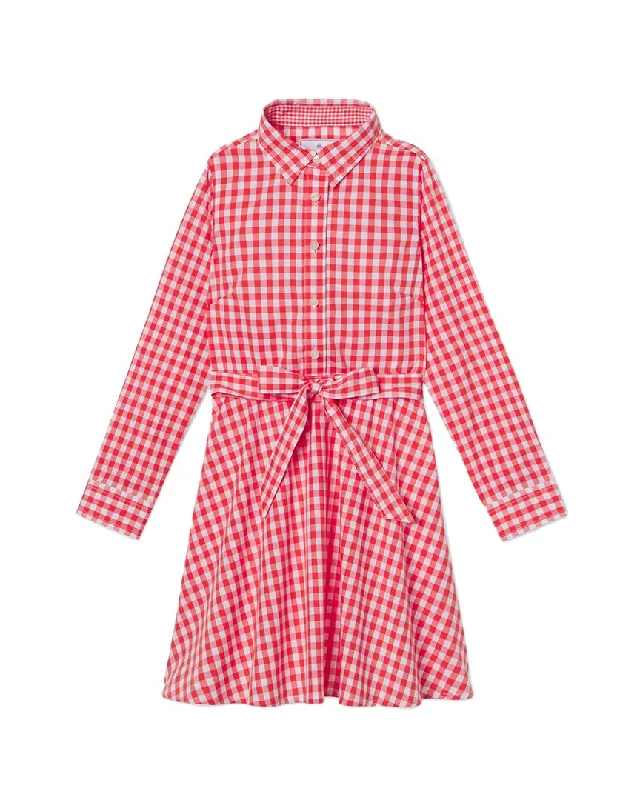 Long-sleeve Print Shirt Dress-Classic Prep Marlowe Shirtdress