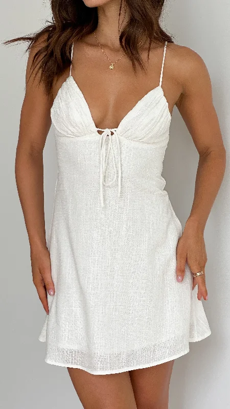 Women's Party Mini Dress-Coco Mini Dress - White