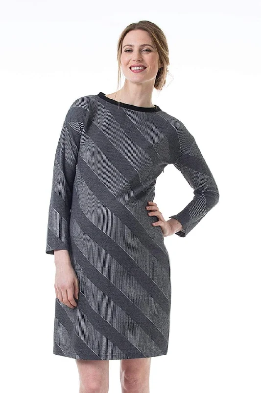 Maternity Dresses for Special Celebrations -Colette Bateau Neck Maternity Dress Grey Maternity Dresses for Special Celebrations -Colette Bateau Neck Maternity Dress Grey