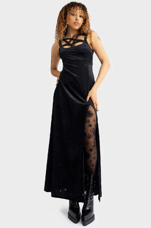 Women's Floral Print Maxi Dress-Coma Star Maxi Dress