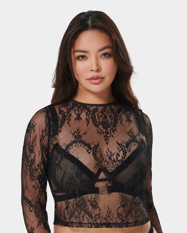 Women's Formal Top -Cordelia Top Black