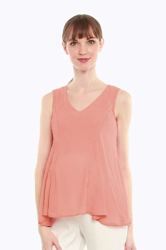 Women's Boho Top -Cyrille Nursing Top Salmon