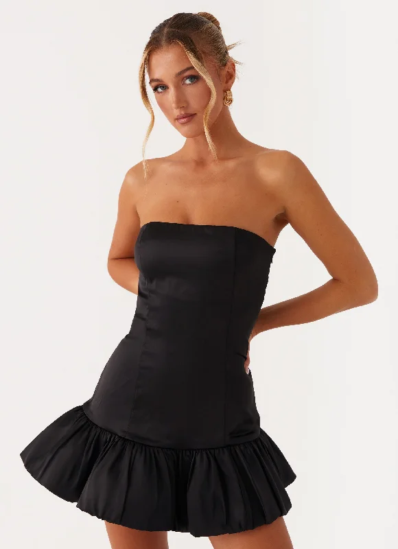 Women's Batwing Sleeve Mini Dress-Dancing Queen Mini Dress - Black