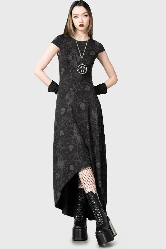 Women's Lace Trim Maxi Dress-Danse Maxi Dress