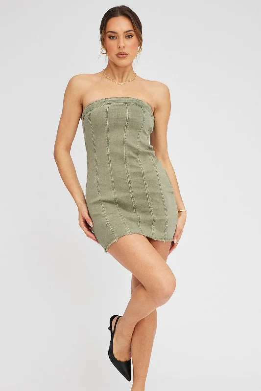 Bodycon Dress for Special Occasion -Denim Mini Dress Sleeveless Strapless Bodycon Denim Bodycon Dress for Special Occasion -Denim Mini Dress Sleeveless Strapless Bodycon Denim