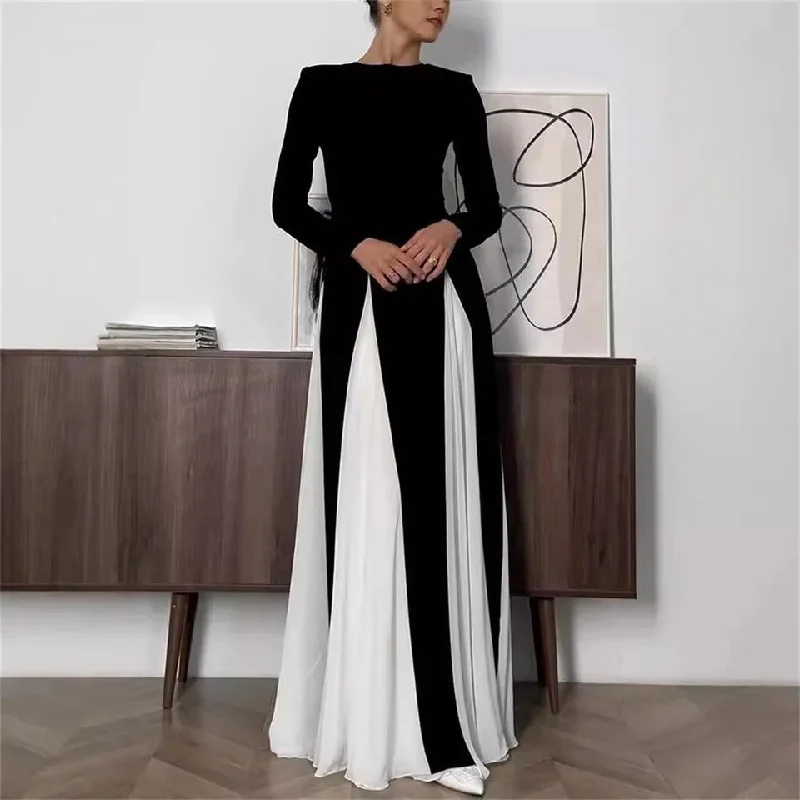 Women's Lace Bodice Maxi Dress-Desbo Statement Formal Maxi Dress