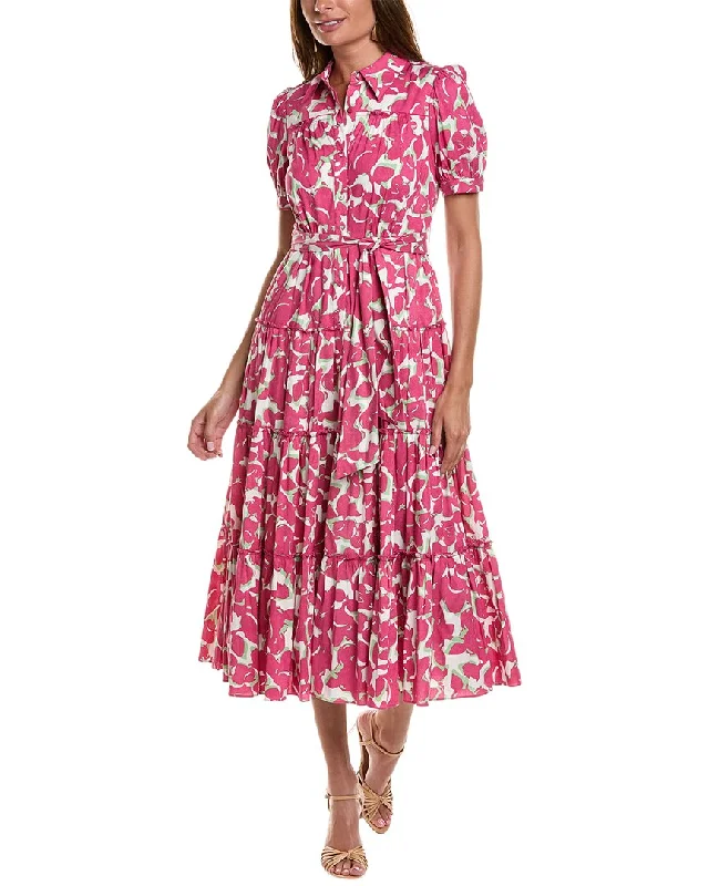 Short Sleeve Shirt Dress-Diane von Furstenberg Queena Midi Shirtdress