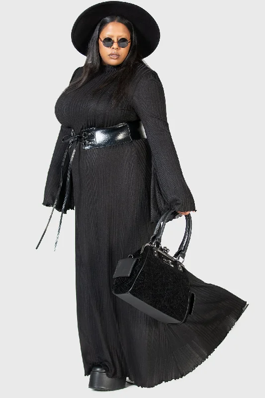 Women's V-neck Maxi Dress-Drenched Grief Maxi Dress [PLUS]