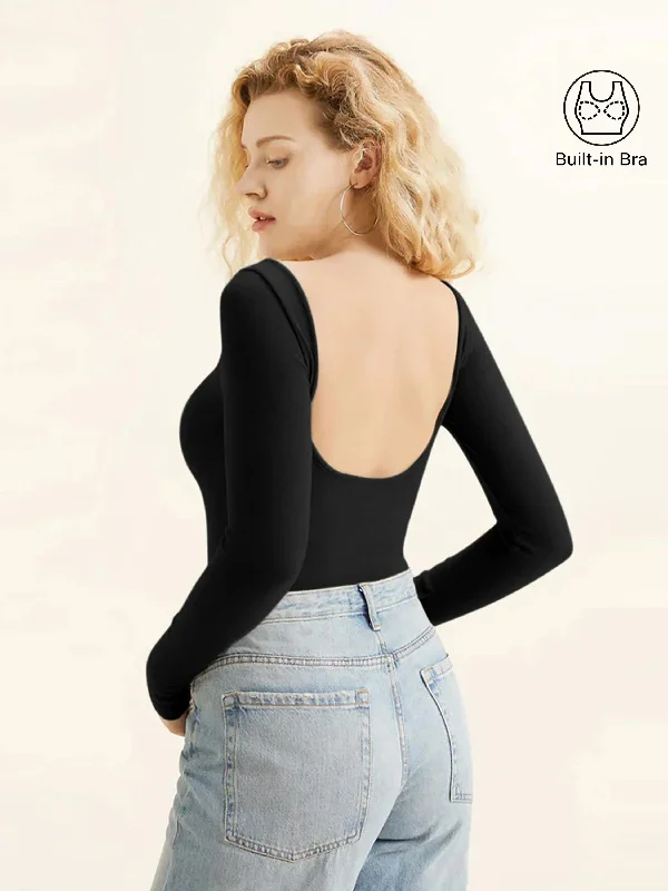 Women's All-day Top -Scoop Neck Open Back Brami Top