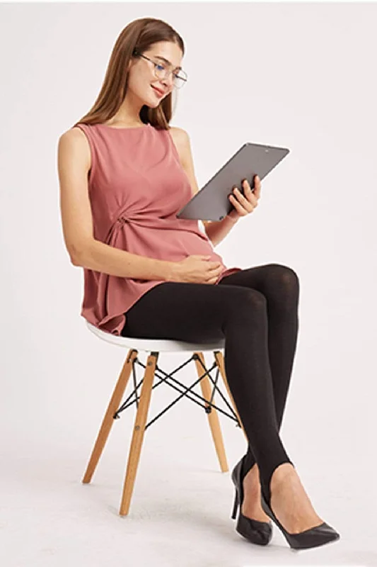 Women's Ribbed Top -Elsie Nursing Top Dusty Pink
