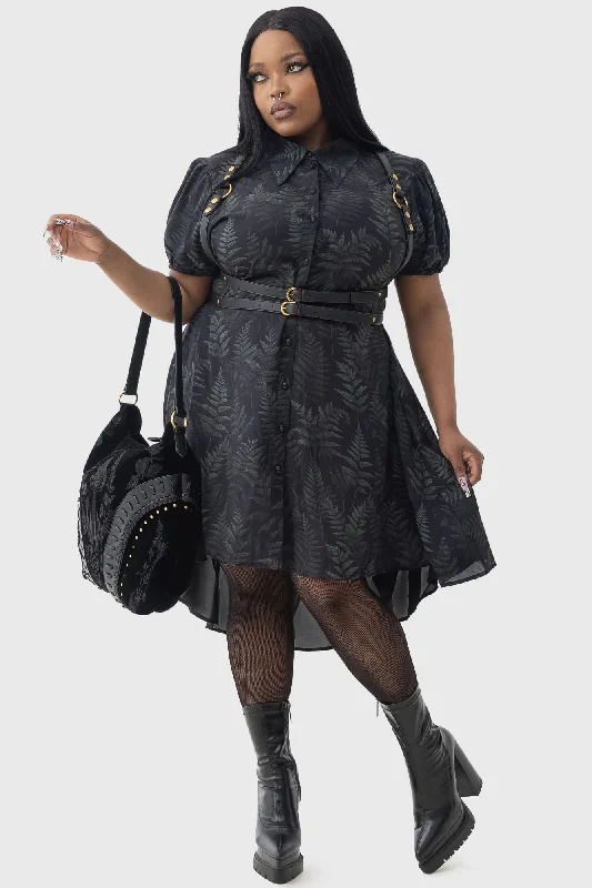 Belted Midi Shirt Dress-Equinoxx Shirt Dress [PLUS]