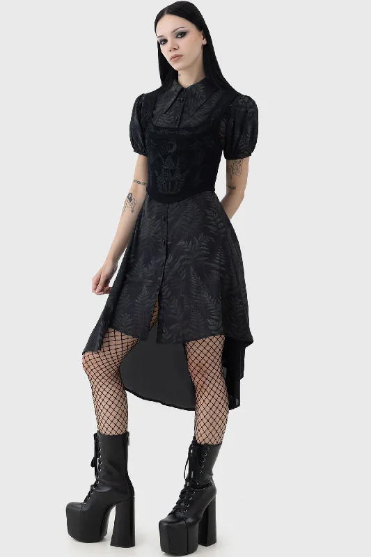 Simple Long-sleeve Plaid Shirt Dress-Equinoxx Shirt Dress