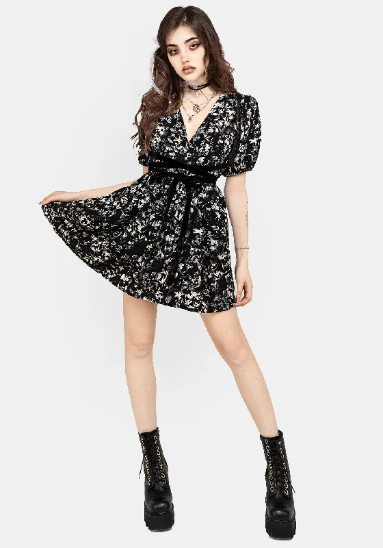 Women's Button-down A-line Mini Dress-Eulogy Button Front Mini Dress