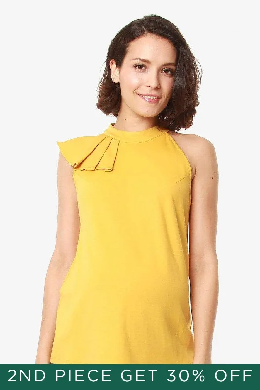 Women's Turtleneck Top -Evanna Nursing Top Marigold
