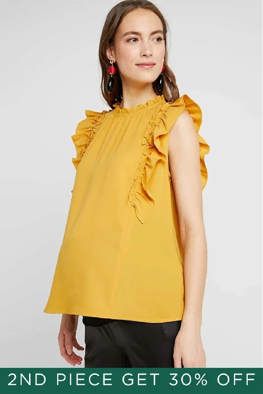 Women's Mock Neck Top -Eveline Nursing Top Marigold