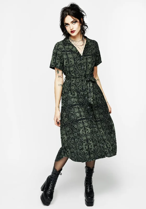 Structured Shirt Dress-Fianna Midi Shirt Dress