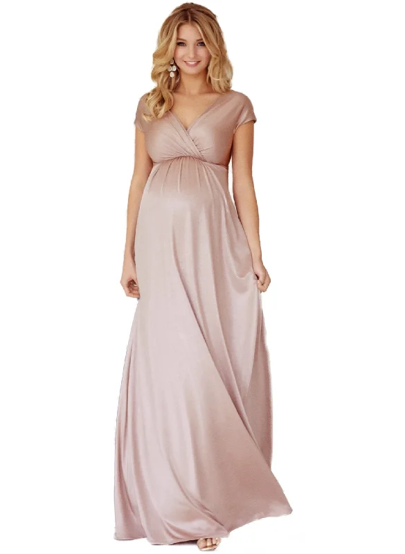 Comfortable Maternity Dresses for Everyday -Francesca Maternity Maxi Dress - Blush
