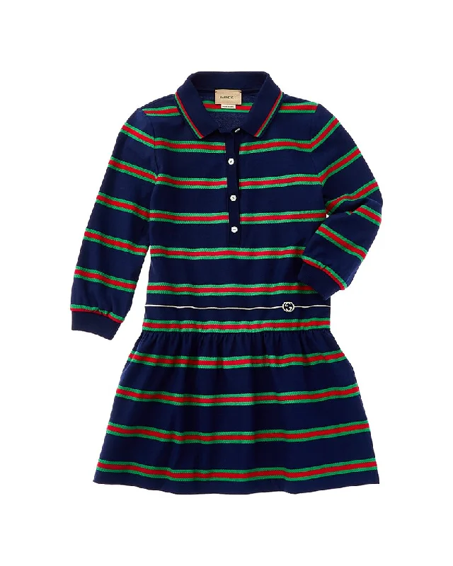 White Plaid Shirt Dress-Gucci Stripe Shirtdress