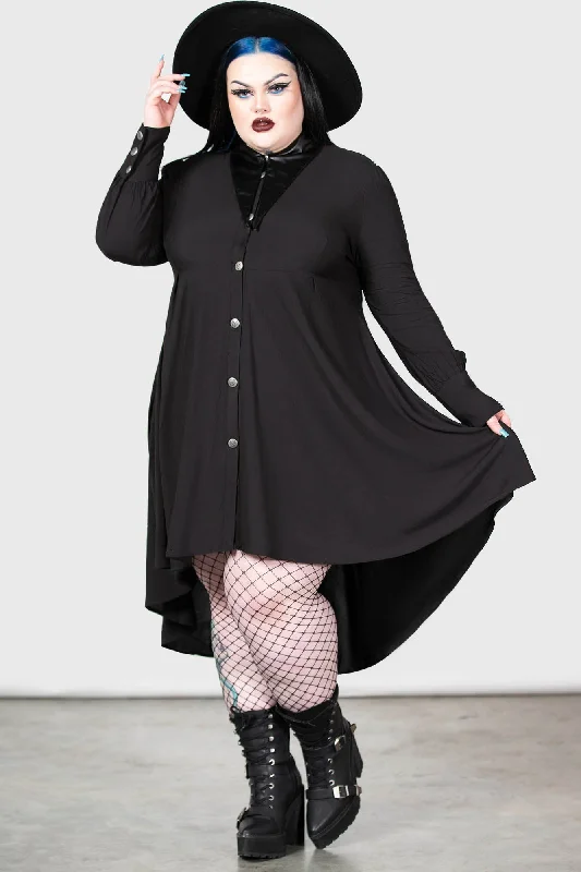 Off-shoulder Shirt Dress-Heavens Below Shirt Dress [PLUS]
