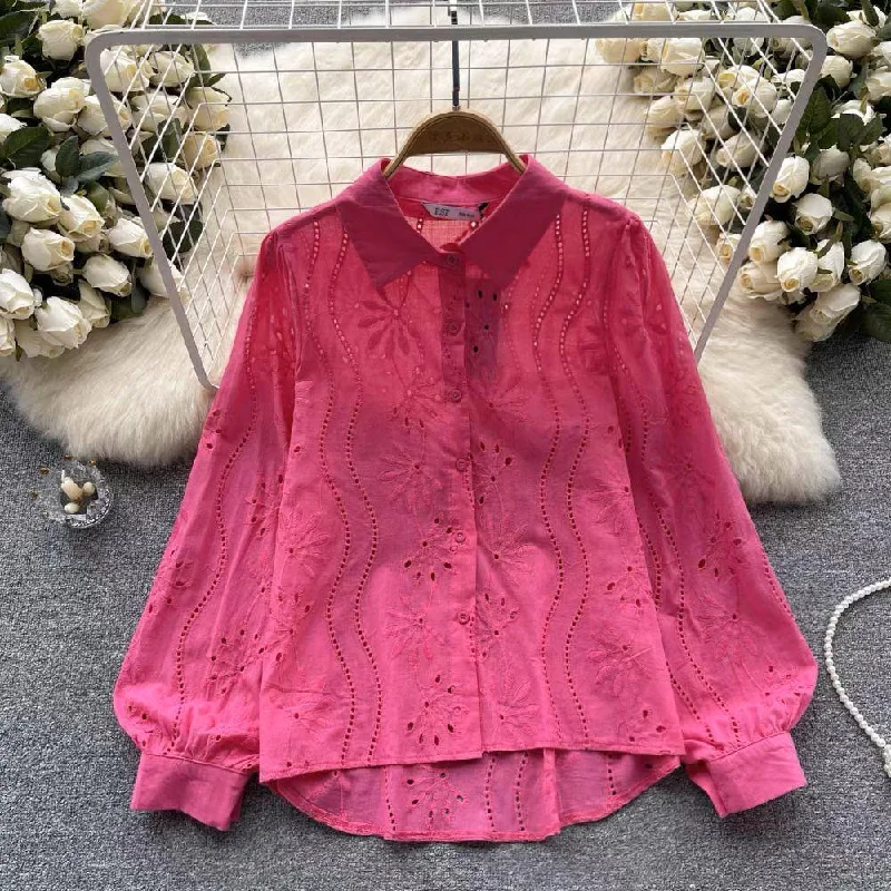 Women's Iconic Top -Hebby Cotton Eyelet Shirt 