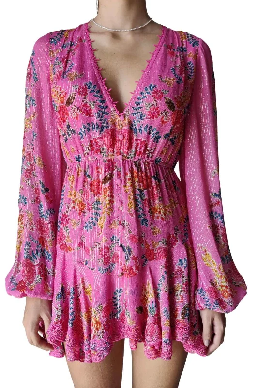 Pleated Shirt Dress-Fiora Short Dress