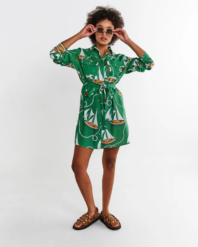 Comfortable Shirt Dress for Women-Hey Sailor Adult Sicilian Shirt Dress