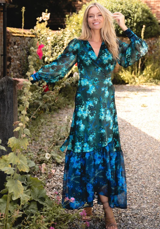 Light Pink Wrap Dress -Casual Black Wrap Dress -Hope and Ivy Briony Floral V-Neck Wrap Dress, Blue and Green Light Pink Wrap Dress -Casual Black Wrap Dress -Hope and Ivy Briony Floral V-Neck Wrap Dress, Blue and Green