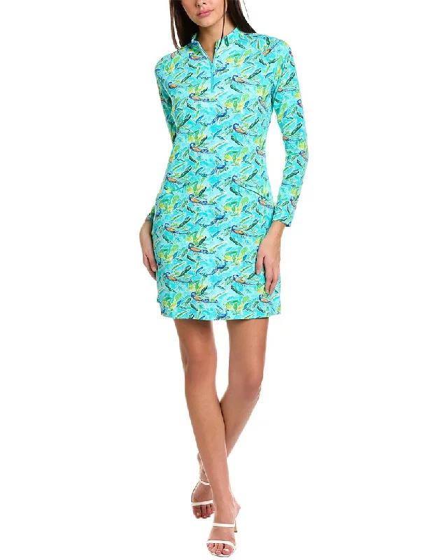 Off-shoulder Party Bodycon Dress -IBKUL Mock Neck Sheath Dress