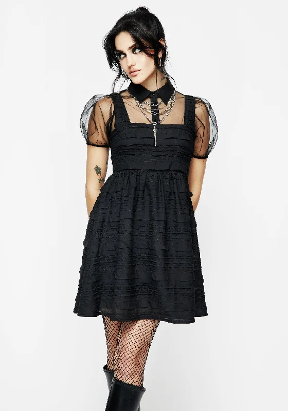 Women's Stylish T-shirt Mini Dress-Initiation Babydoll Mini Dress