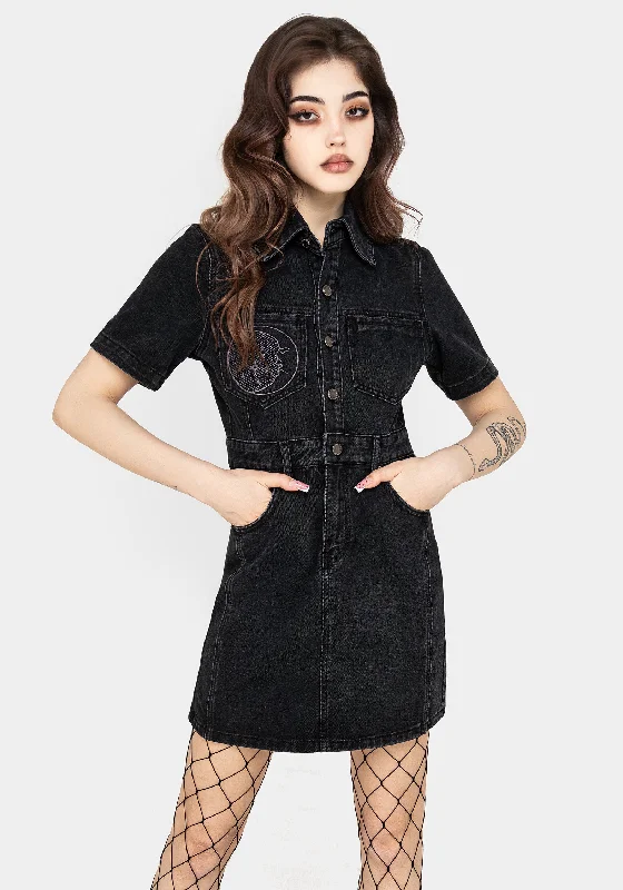 Chic Denim Shirt Dress-Invictus Denim Mini Shirt Dress