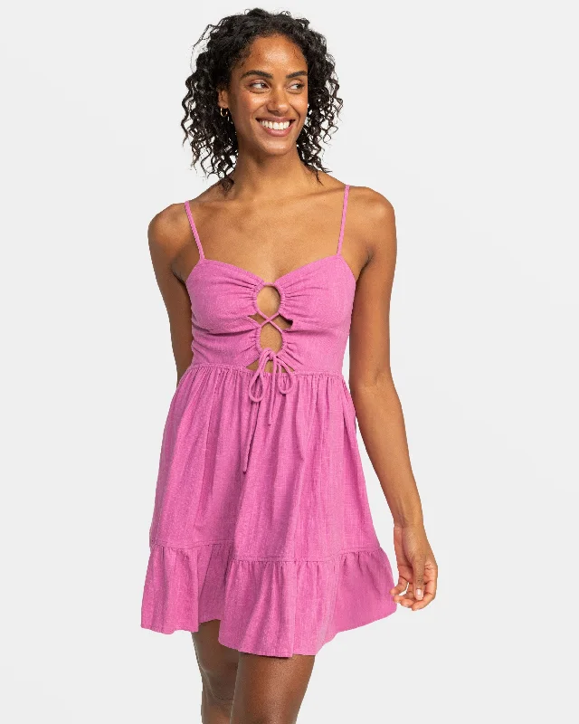 Women's Wraparound Bodycon Mini Dress-Jasmine Breeze Mini Dress - Rosebud