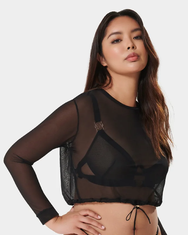 Women's Oversized Blouse -Jennifer Top Black