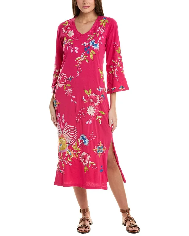 Everyday Printed Shirt Dress-Johnny Was Julie Kimono Sleeve T-Shirt Dress