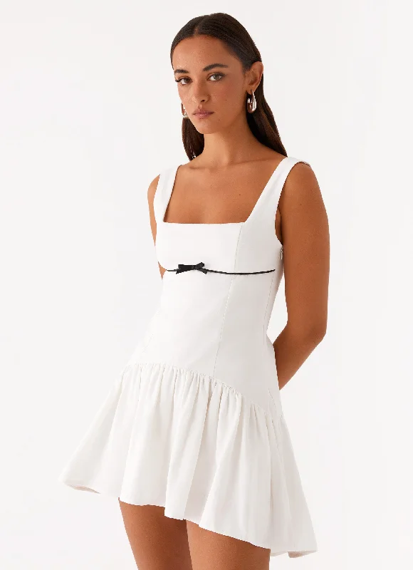 Women's Wrap Mini Dress-Jolene Mini Dress - White